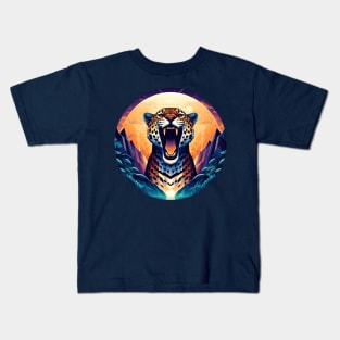 Low Poly Jaguar Kids T-Shirt